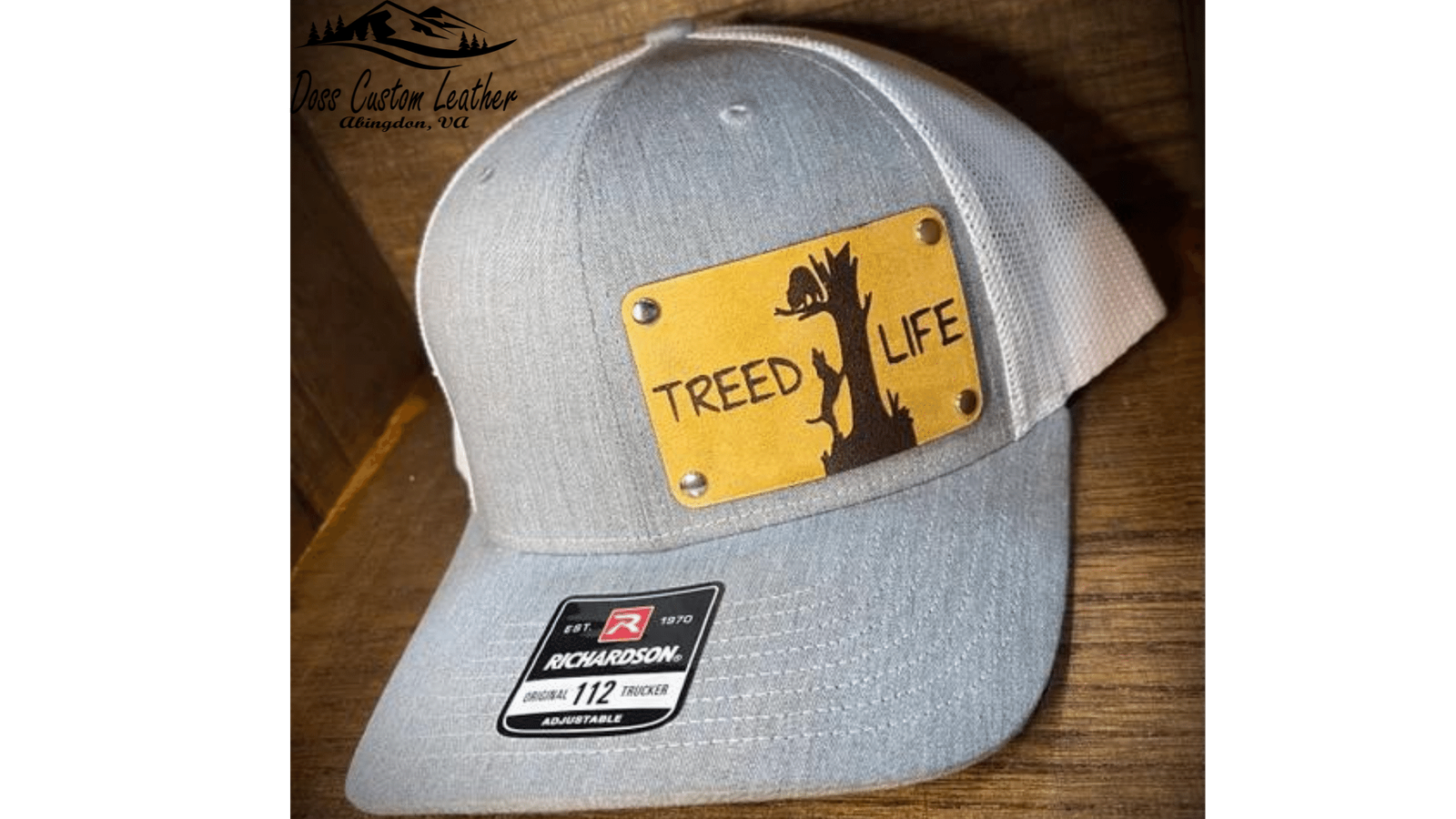 treed life coon hunting patch hat