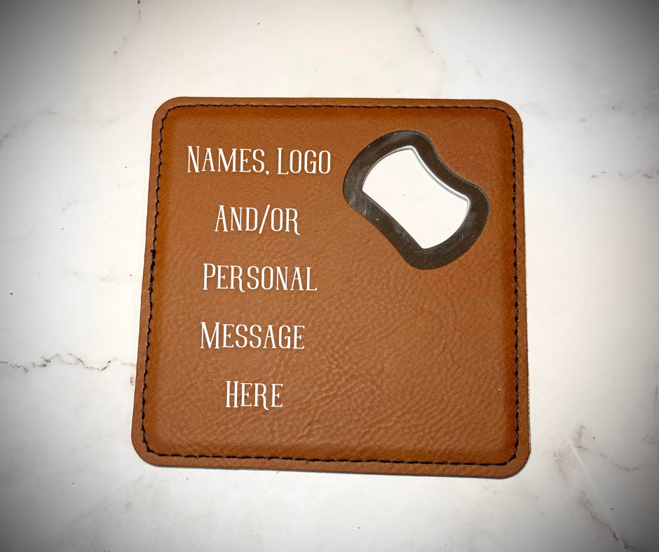 customized leatherette coaster