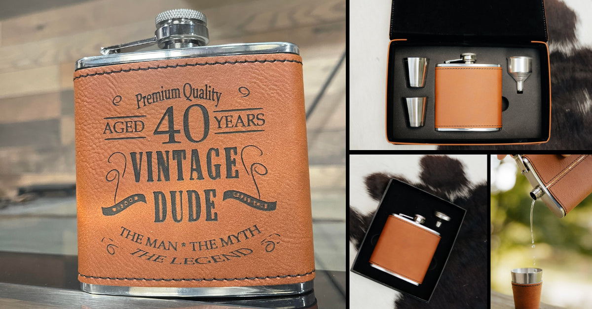 Personalized Flask & Shot Glass Set