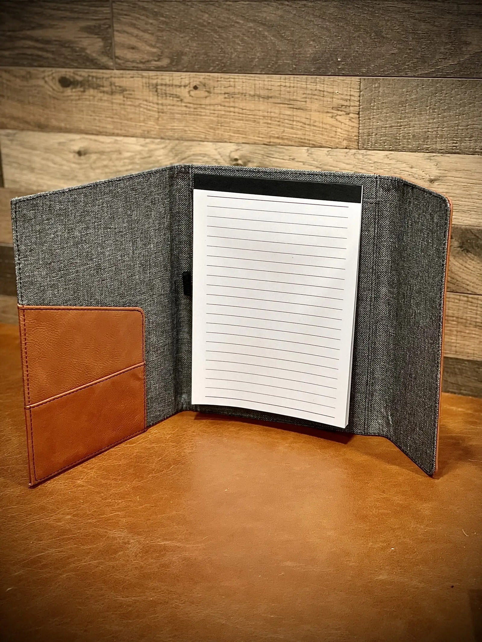 Single Open With Flap & Solid Leather Customizable Portfolios