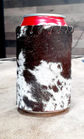 3 3/4" High-Quality Cowhide & Leather Koozies