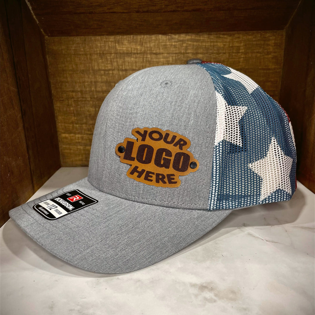 Heather Grey and American Flag Richardson 112 Hat
