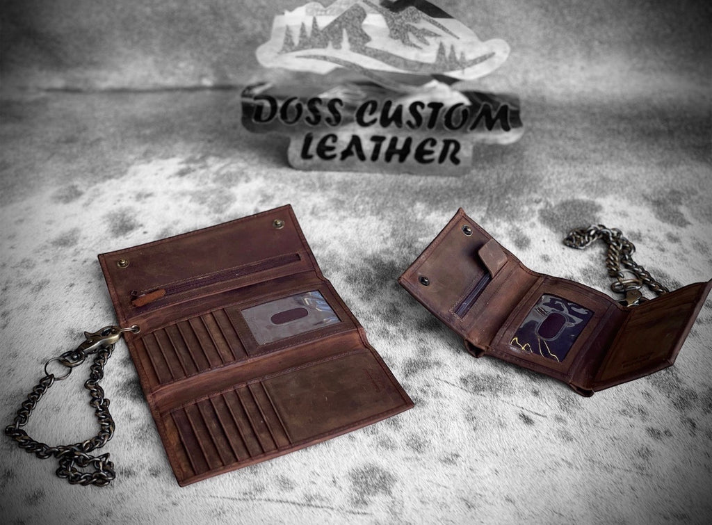 Chain Wallet Customization Chain Wallet RFID Protected – Doss Custom Leather Works
