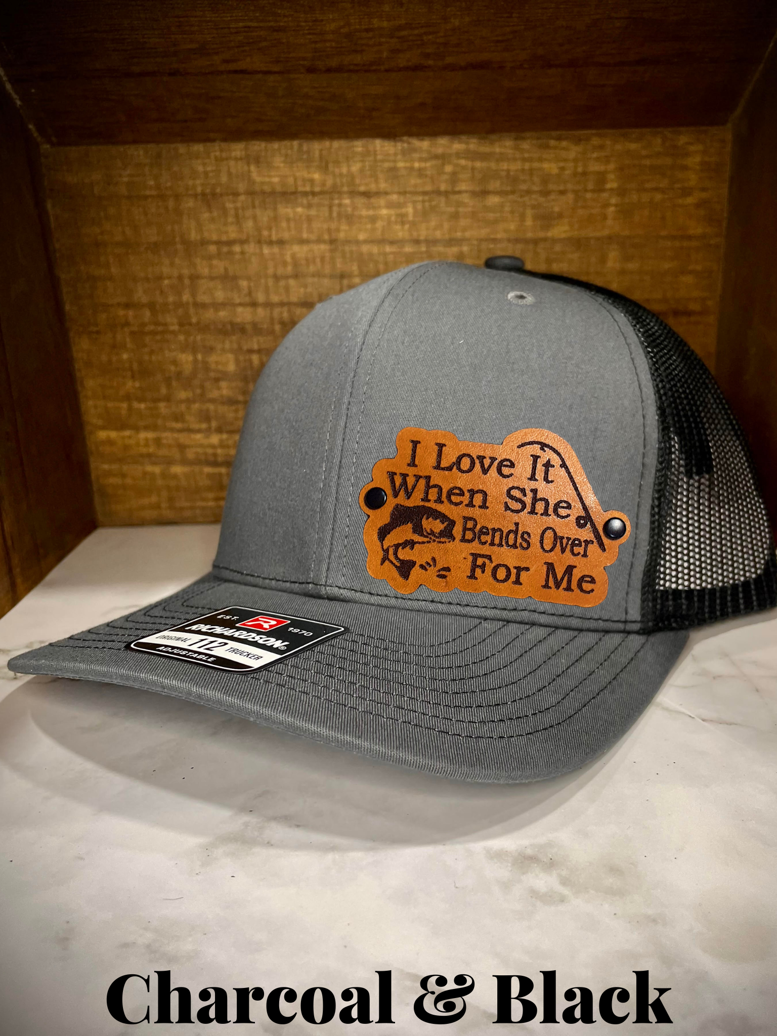 Funny Fishing Trucker Hat - Distressed Bite Me! - Goatstrail